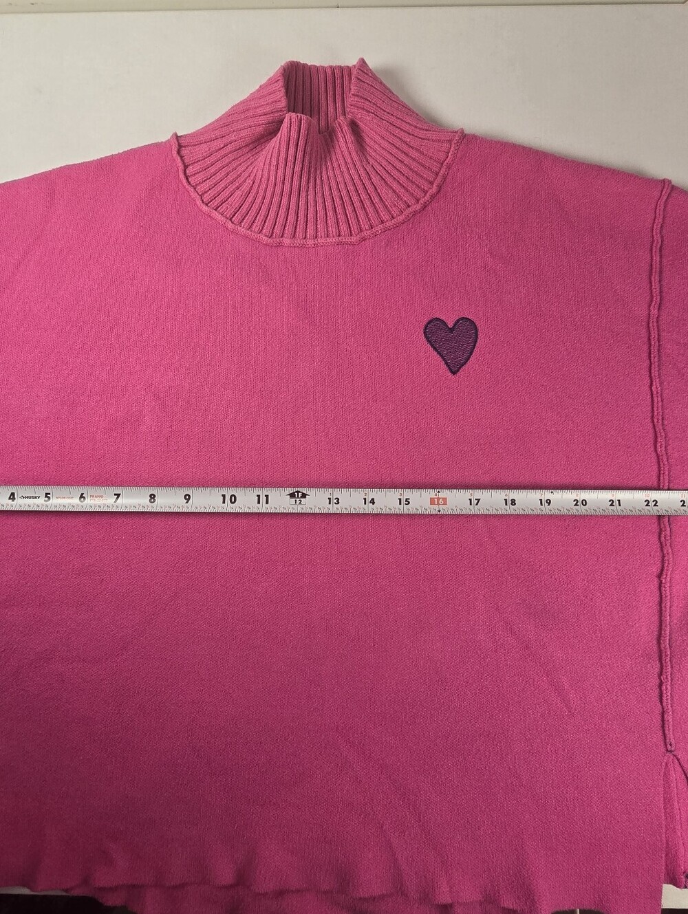Anthropologie Maeve Logan Embroidered Heart Turtleneck Sweater. Size M. Retails - Picture 5 of 10